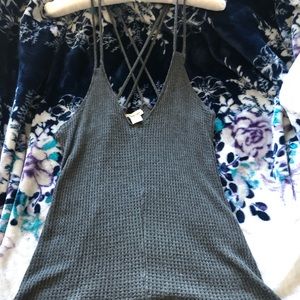 Boho Urban Outfitters Criss-cross knit tank top 💫